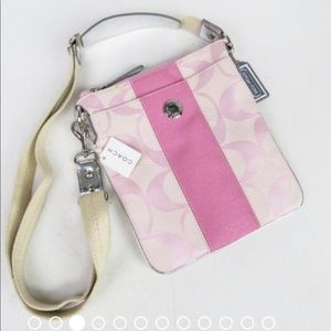NWT Coach Signature Stripe Swingpack Crossbody